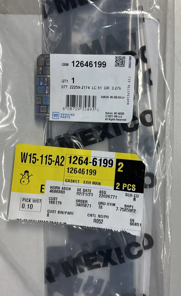 Junta del colector de escape para GMC Terrain GM 2013-2017 PIEZAS ORIGINALES Foto 4 de 4