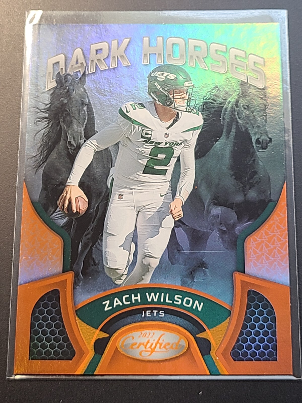 2022 Certified Dark Horses Mirror Orange /149 Zach Wilson #DH-2