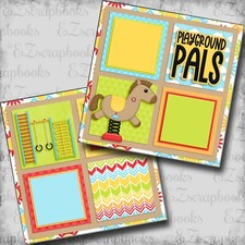 Playground Pals - 2 Premade Scrapbook Pages - EZ Layout 5554