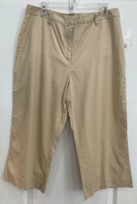 Chadwicks Womens Pants Size 16 Beige Zip Fly Double Hook Closure New 200