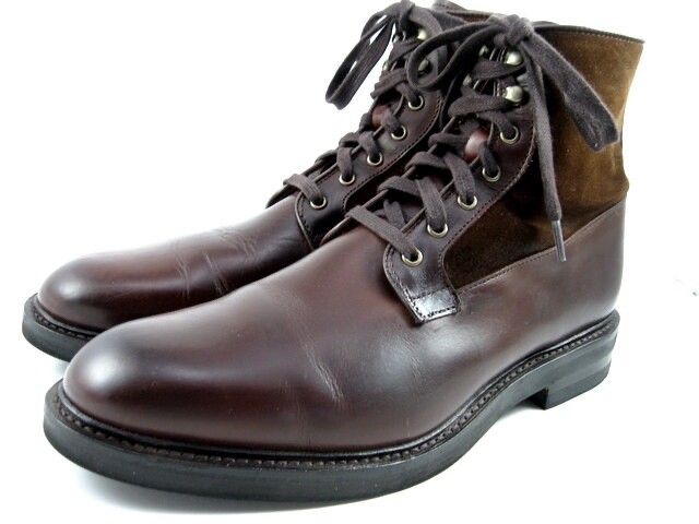 SAOLA Stivali derby uomo Allen Edmonds "DAIN" 11 5 D mogano *INDOSSATI UNA VOLTA (530N)