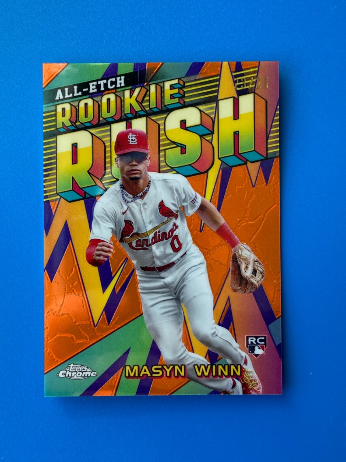 2024 Topps Chrome Masyn Winn Orange All-Etch Rookie Rush /25