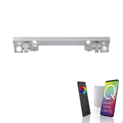 LED Strahlerleiste Deckenlampe Spot dimmbar SmartHome silber  aluminium