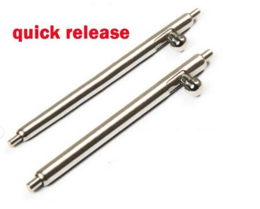 2 x QUALITY Stainless Steel 1.5mm x 20mm Quick Release Bars Watch Strap