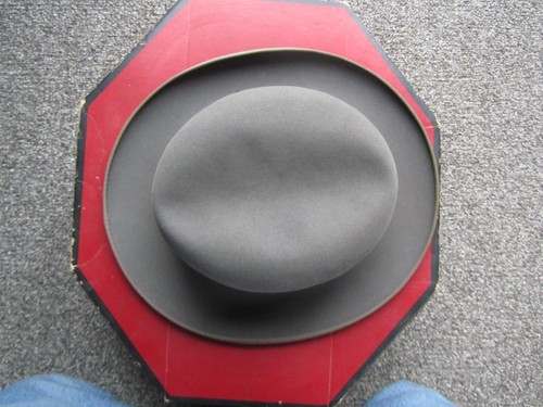 Vintage Dobbs grau Fedora Filzhut Größe 6 7/8 - Bild 3 von 11