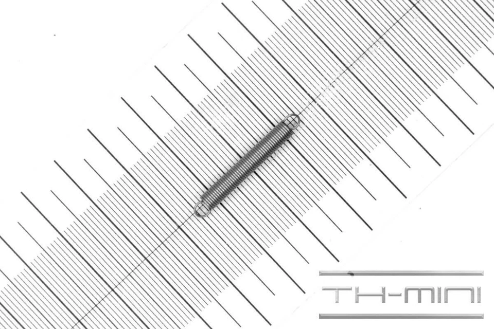 GUTEKUNST FEDERN Zug-Feder 0,5mm Haken Öse 4x30mm 1,1kg Spiral Edel-stahl rostfrei Metall