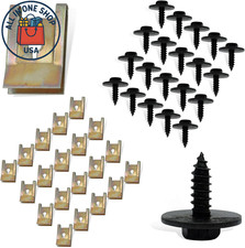 Car U-Nut Clips Self-Tapping Screws Fender Liner Bumper Body Panel 40PCS