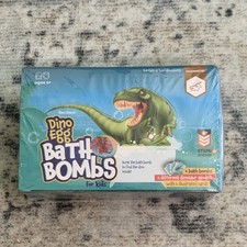 Dan Darci Dino Egg Bath Bombs 6 Pack with Dinosaur Toys Multicolor for Kids