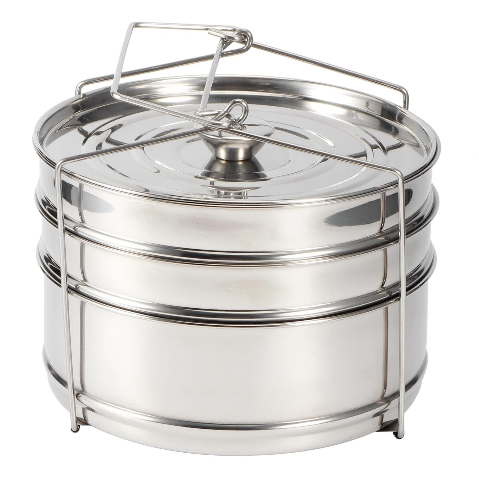 Stackable Stainless Steel Steamer Pots Set - 3 Tier Pans for