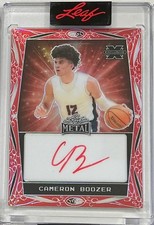 2024 Leaf Metal Cameron Boozer Auto Autograph Rookie RC Prismatic Red #d /199