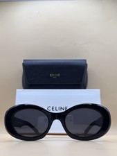 Celine CL40194U Triomphe Oval Women Sunglasses Black Gold