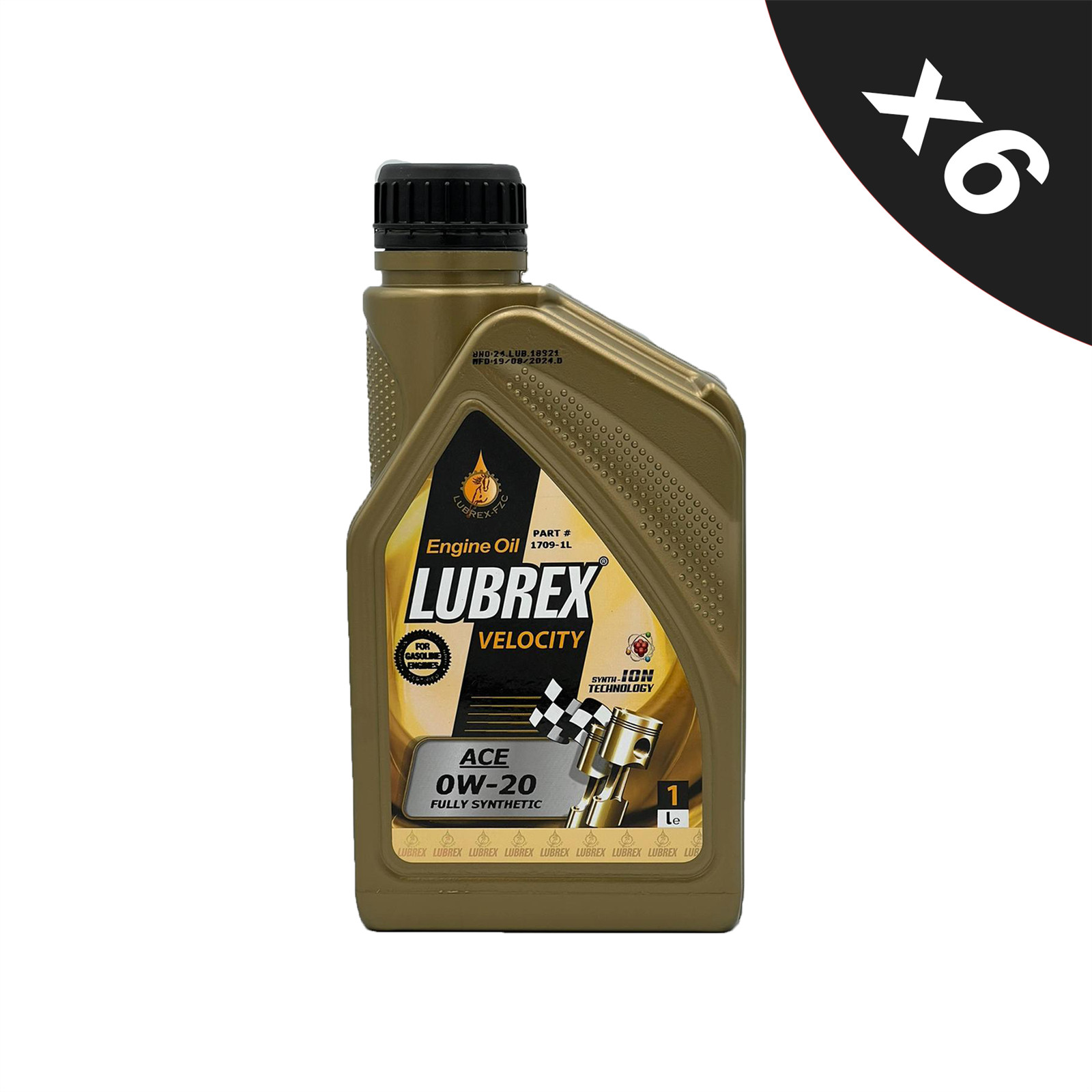 Lubrex 0W-20 Fully Synthetic Engine Oil ILSAC GF-6A Dexos1 Gen2 - 6x1L