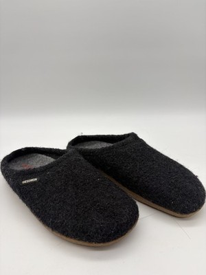 Giesswein Vent Wool Felt Slippers Women's Size 40 EU Black Made in Austria A17
