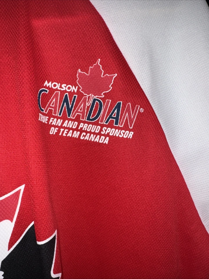 Camisa de hockey Molson Canada The Fan And Proud Sponsor Of Team Canada manga corta Foto 3 de 4