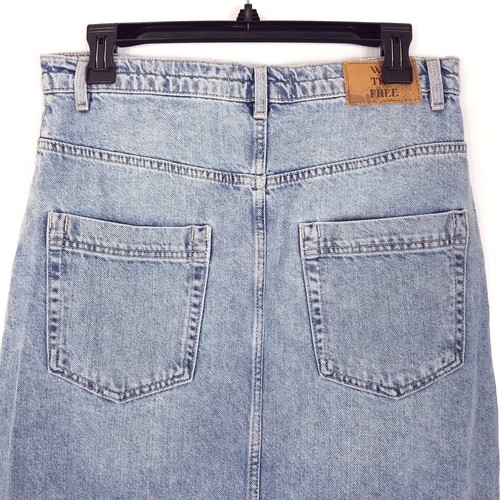 We The Free People Denim-Midirock mit Frontschlitz Medium Wash Größe 29 - Bild 5 von 8