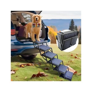 Dog Ramp for Car, Truck, SUV, Folding Pet Stairs for Large Dogs, 250lbs Capacity