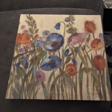 Pumpkin Poppies Framed Print Shirley Novak 11.5 By 11.5 Inches
