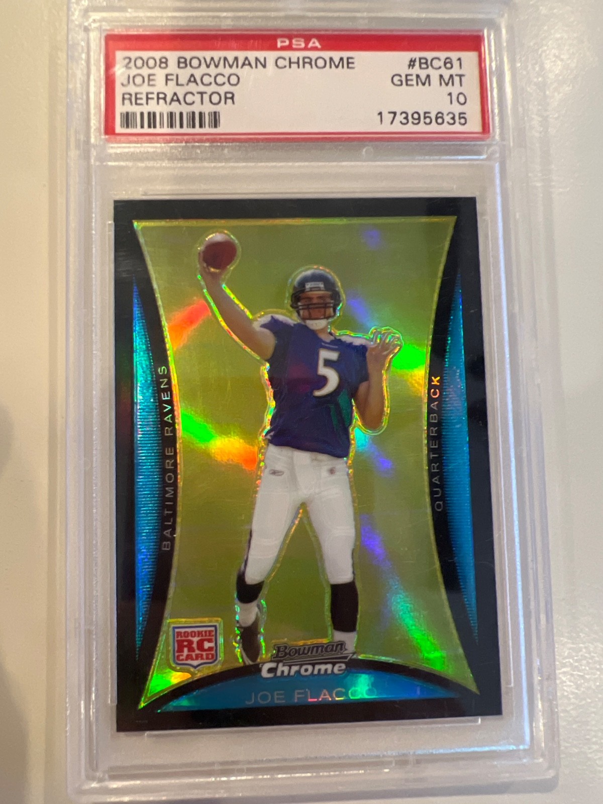 Joe Flacco Bowman Chrome #BC61 Refractor