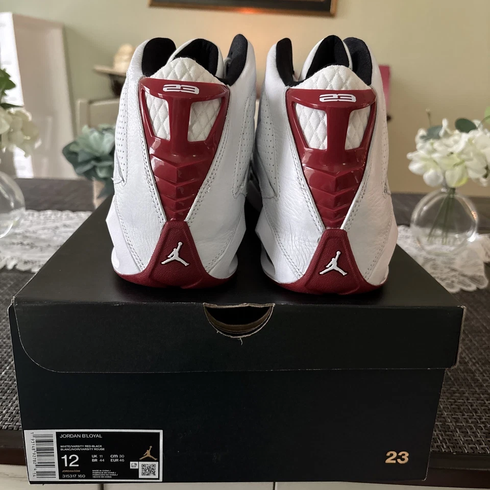 Nike Air Jordan B'Loyal Blanco Rojo Universitario Negro Talla 12 Foto 3 de 4