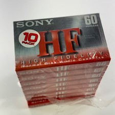 Sony HF 60 Minute Blank Audio Cassette Tapes Lot of 8 New Unused Normal Bias
