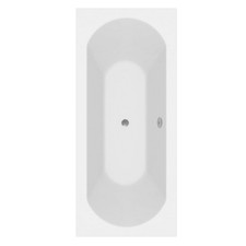 Modern Bathroom Single & Double Ended Straight Bath Gloss White Acrylic Bathtub