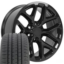 Cv98b 20x9 Black Rims 27555r20 As Tires Set Fits Sierra Yukon Cv98b 20x9 Black Rims 27555r20 As Tires Set Fits Sierra Yukon