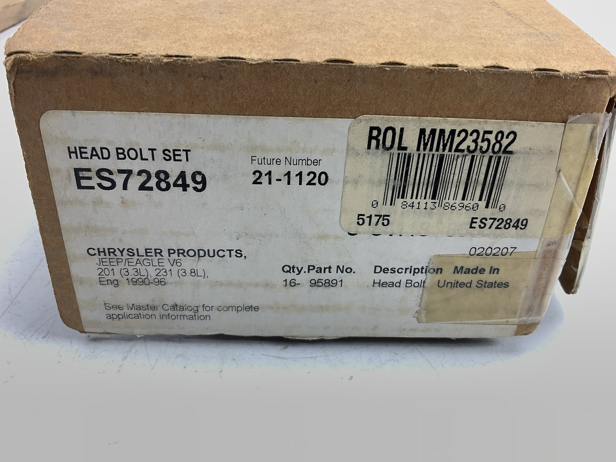 Fel-pro ES72849 Engine Cylinder Head Bolt Set For 90-96 Chrysler