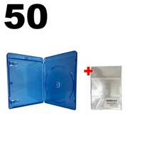 50 PREMIUM STANDARD Blu-Ray Single Cases 12MM & 100 OPP Bags