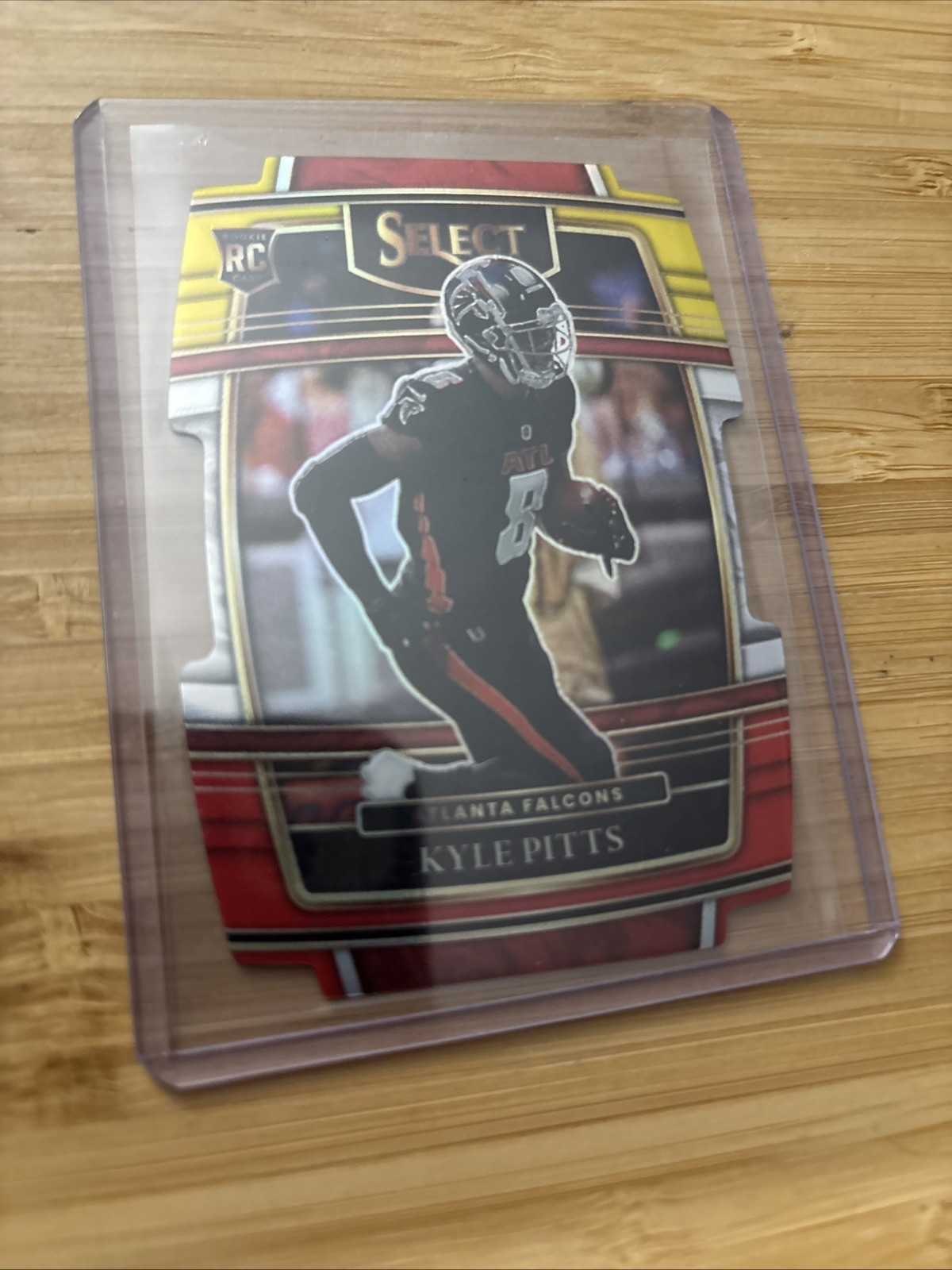 2021 Panini Select Kyle Pitts RC #46 Black and Gold Prizm Die Cut Falcons