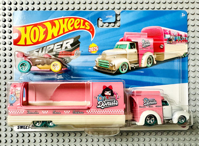 2025 Hot Wheels Hauler Super Rigs Sweet Delivery & Donut Drifter - FAST SHIP!  