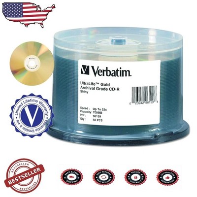 Archival CD-R 700MB 50pk Spindle - UltraLife Gold, 40x Speed, 100yr Data Life
