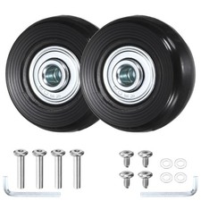 Luggage Suitcase Replacement Wheels 2pcs - Scooter Wheels - Black - 1.69IN