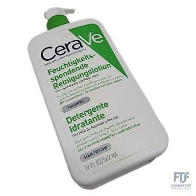 CeraVe Feuchtigkeitsspendende Reinigungslotion für Gesicht und Körper, Sanft rei