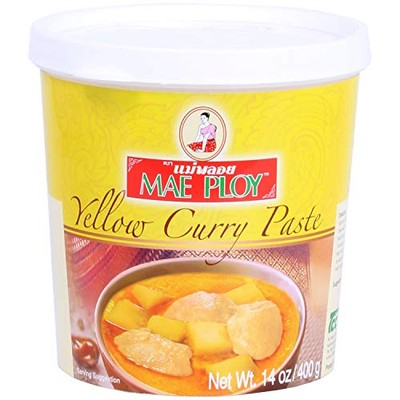 Mae Ploy Yellow Curry Paste, Authentic Thai Curry Paste for Curries and Soups