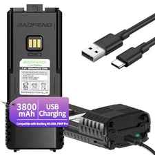 Baofeng 3800mAh Battery for AR-5RM BF-F8HP PRO UV-5G Plus GM-5RH 5RM Series