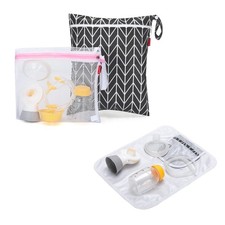 Breast Pump Parts Bag, Wet Dry Breast Pump Parts Bag, Pumping Bag with Waterp...