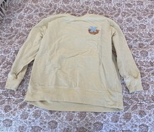 Hurley Kids Beige Crewneck Pullover Sweatshirt Long Sleeve Logo Print