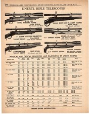 1955 Print Ad of Unertl Telescopes Rifle Scopes Varmint, Target, Small Game