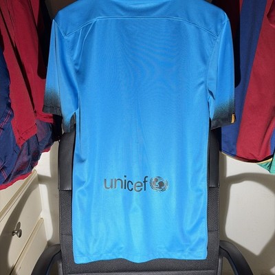 Nike Mens FC Barcelona 2015 3rd Kit Blue Soccer Jersey Adult S | eBay
