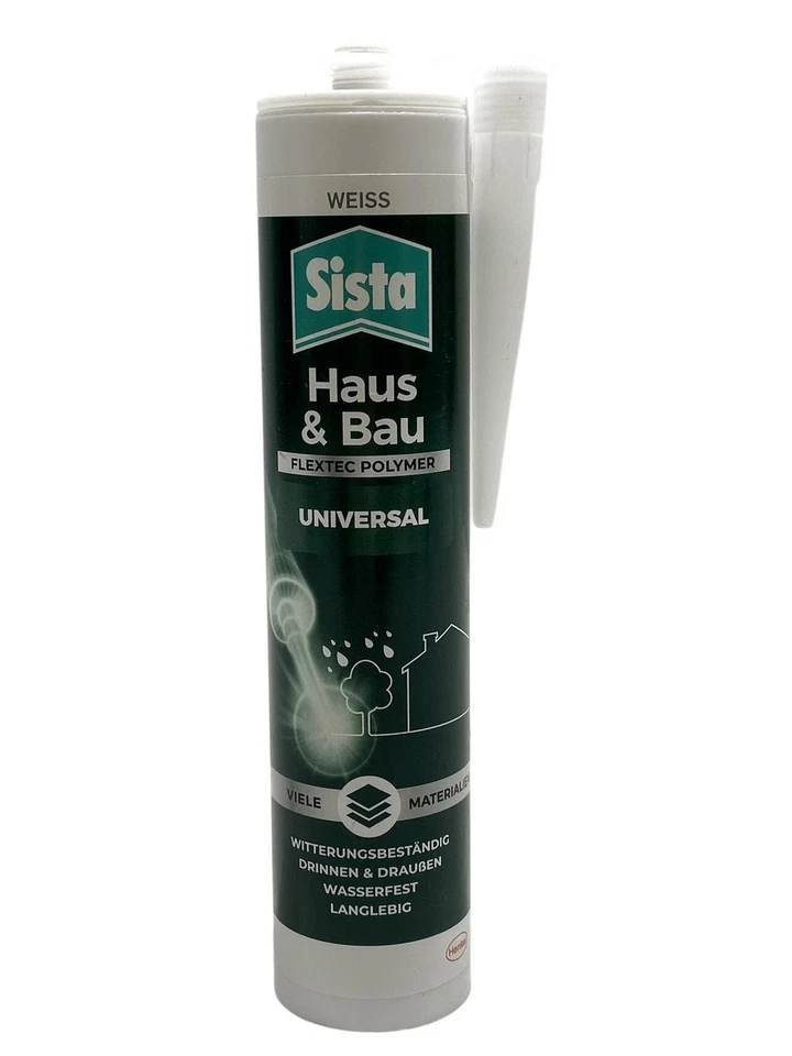 Universalsilikon Sista Haus & Bau 280 ml, weiß - ABGELAUFEN