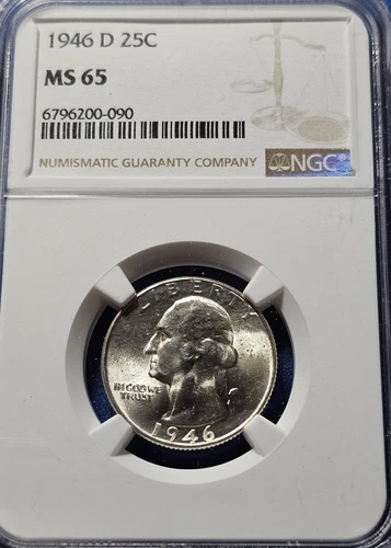 A 1946 D Washington Quarter NGC MS65!!!