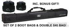 NEW HIGH SIERRA DOUBLE SKI BAG AND BOOT BAGS COMBO W/LIFE WARRANTY BONUSES