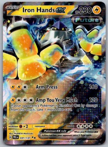 Iron Hands Ex Prismatic Evolutions 031/131 Double Rare Holo PokéMon — English