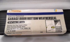 Frost King Garage Door Bottom Weatherseal 2 3/4” x 10’ Black Vinyl Replacement
