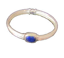 Sterling Silver 925 Hinged Bangle Bracelet La...