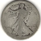 1917 Walking Liberty Half Dollar in ABOUT GOOD condition   ha 13