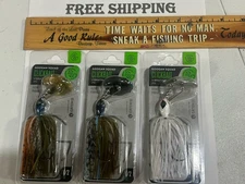 LOT OF 3 Googan Squad Clickbait Vibrating Jig 1/2Oz FISHING LURES 3 COLORS SHOWN