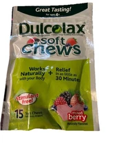 (3)Dulcolax Soft Chews Laxative Mixed Berry FlavoredStimulant Free Exp 10/25 NEW
