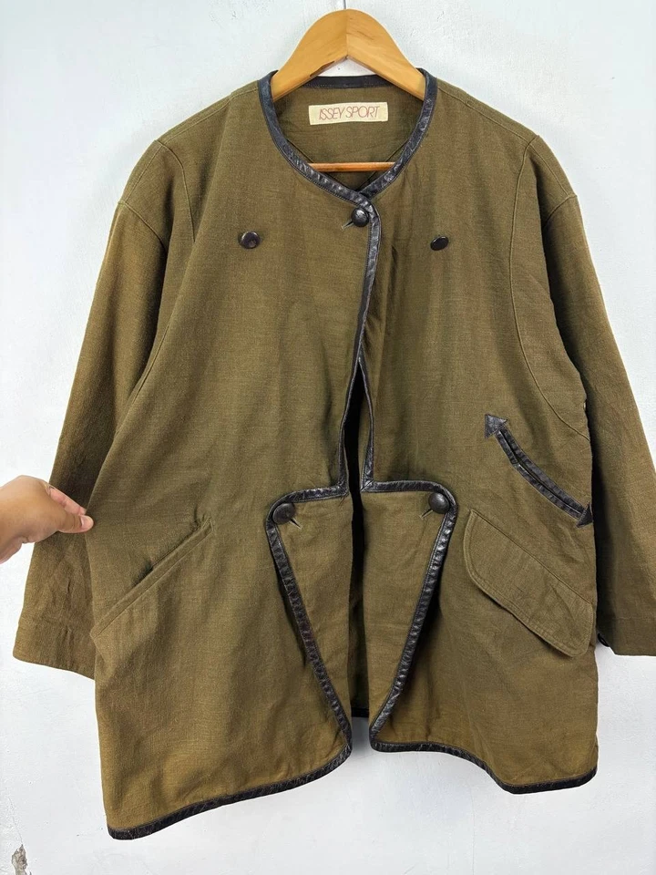 Vintage 80s Issey Miyake Coat Jacket Baggy OG size 9 Japan - Image 2 of 4