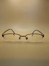 FENDI F615RI 210 Eyeglasses Frame Italy Half Rimless 52-17-135 Purple